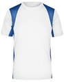 Heren Sportshirts James & Nicholson JN306 white-royal